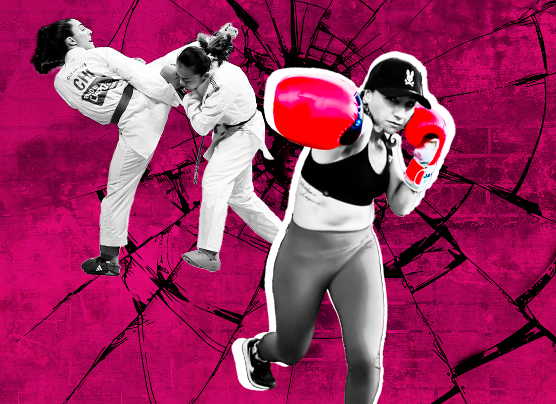 Mujeres practicando deportes de contacto