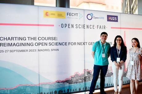 Equipo InES Ciencia Abierta Usach participa en la conferencia Open Science Fair 2023 en Madrid
