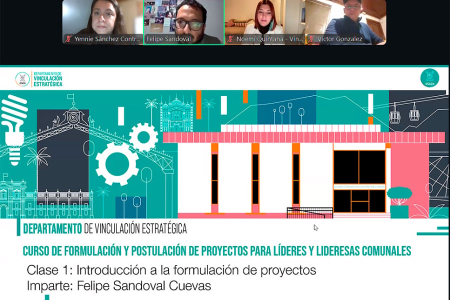 La imagen corresponde a una captura de pantalla del encuentro vía zoom