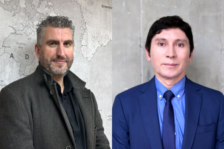 En la imagen aparecen el Dr. José Antonio Tarrío y el Dr. John Kern, ambos académicos de la Facultad de Ingeniería,