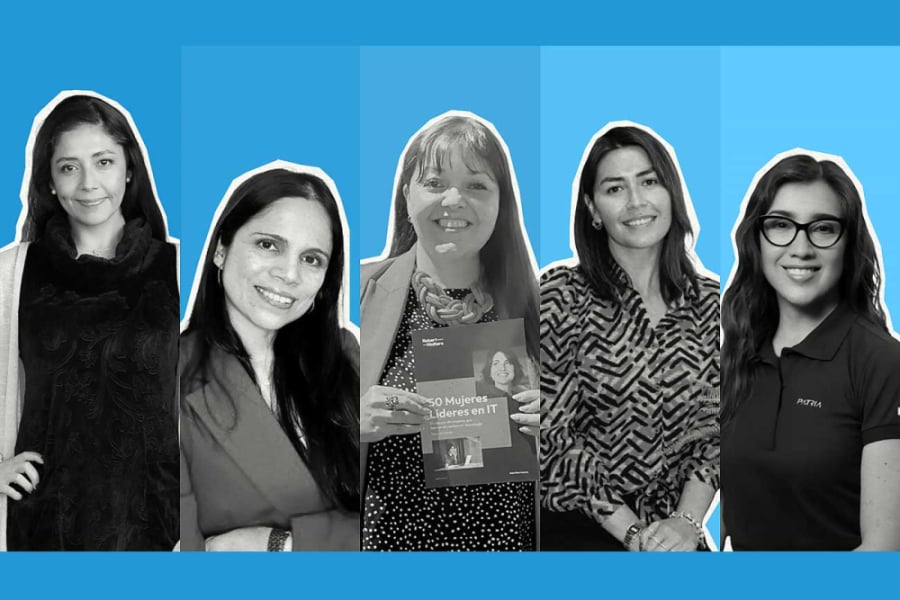 La imagen muestra a las 5 mujeres de nuestra universidad que fueron reconocidas por la consultora Robert Walters. 